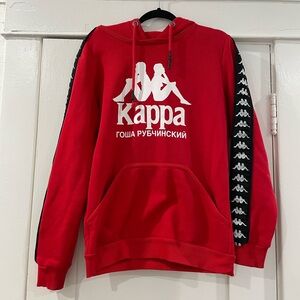 Kappa Red Hoodie with Black Accents